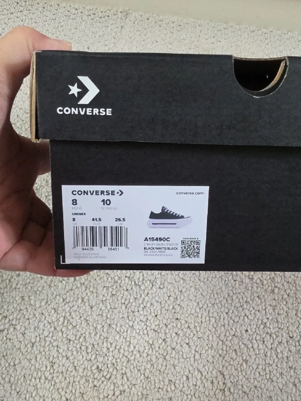 Converse Black and White Low-Top Platform Sneakers